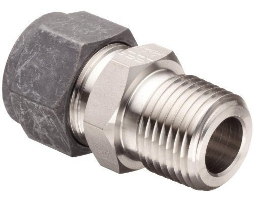 Adaptador Compresión Acero Inoxidable 3/8  A 1/4  Npt