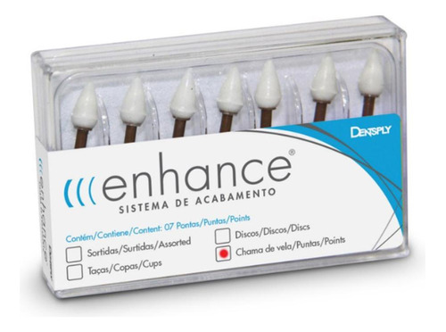 Ponta Enhance Tipo Chama De Vela Com 7 Unidades - Dentsply