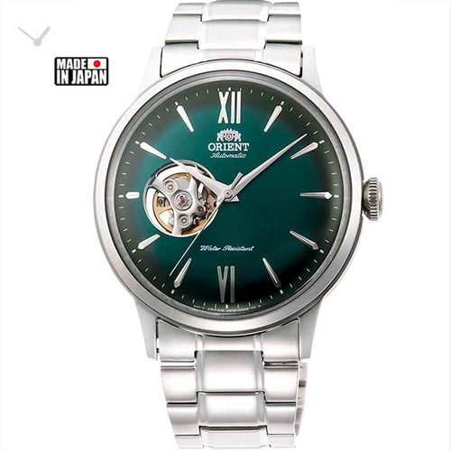 Relógio Orient Masculino Automático Helios Ra-ag0026e10a E3s Cor da correia Prateado Cor do bisel Prateado Cor do fundo Verde