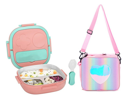 Nihay Fiambrera Infantil De Acero Inoxidable+bolsa Aislante