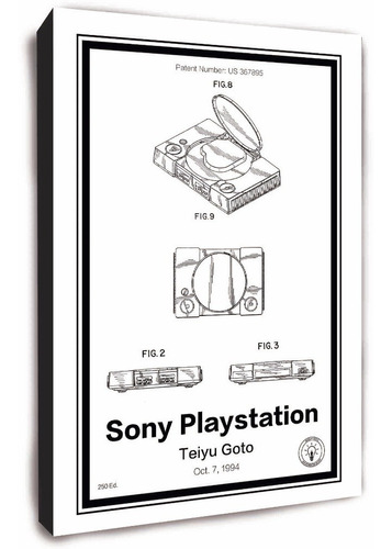 Cuadro Moderno De Sony Playstation Modelo Patente