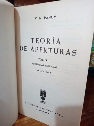 Teoría De Aperturas - Tº 2 - Cerradas - V. N. Panov (Usado)