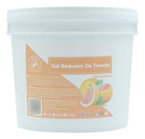  Gel Reductor Reafirmante Con Extracto De Toronja (19 Kilos) Tipo de envase Cubeta