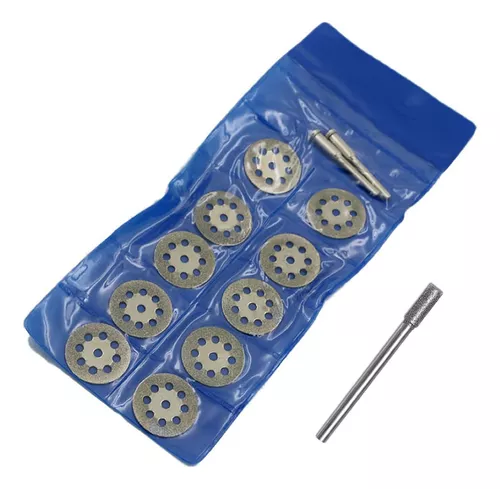 Comprar Cuchillas de rueda de Discos de corte de diamante pequeñas, 10 Uds.  + broca para herramienta rotativa Dremel