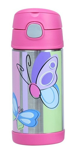 Garrafa Térmica Thermos Infantil Inox 355ml Canudo Com Alça