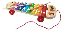 Comprar Xilofon De Arrastre Con Ruedas 8 Notas Para Niños Color Multicolor