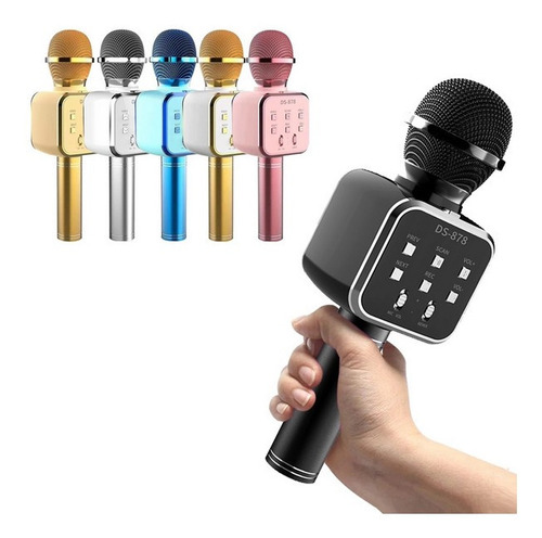 Micrófono Karaoke Con Cornetas Bluetooth Incorporadas Mp3