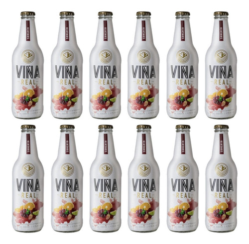 Pack De 12 Cooler Viña Real Sangría 330 Ml