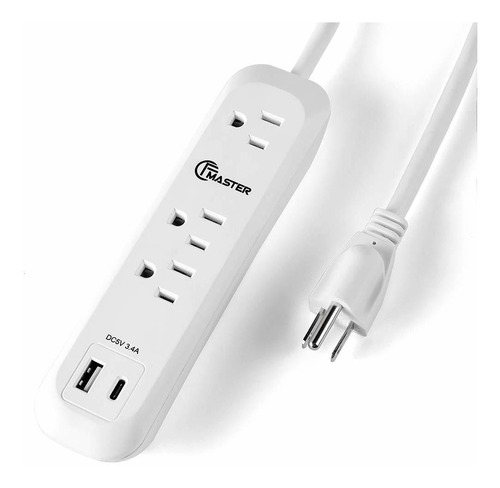 Usb C Travel Power Strip Protector De Sobretensiones Para Mo