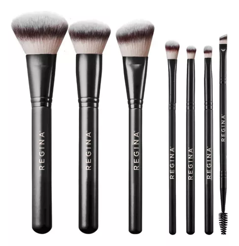 Set X10 Brochas Kabuki Pinceles Maquillaje Incluye Estuche!!