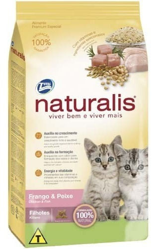 Naturalis Kitten Pescado/ Pollo 1kg Razas Mascotas 