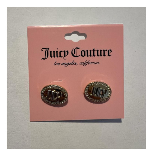 Aretes Poste Juicy Couture Pepita Gold Con Cristales