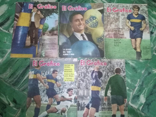 Lote De 5 Revistas * El Grafico * Boca Juniors - Año 1962/63