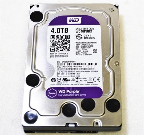 Disco Duro 4tb Wester Digital Purple 64mb 5400rpm