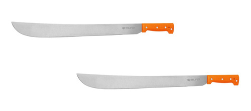 Kit De 2 Machetes Estándar 14 Pu Con Cacha Naranja Remachada