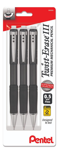 Pentel Mechanical Pencil 0.5 Mm Twist Erase Iii Twist Up Con