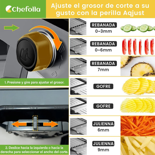 Mandolina, Rallador, Cortador, Rebanador Ajustable De Acero Inoxidable Con Función De Regulación De Grosor, Para Cortar En Bloques, Rebanar, Juliana Y Rallar Multifuncional, Ideal Para La Cocina