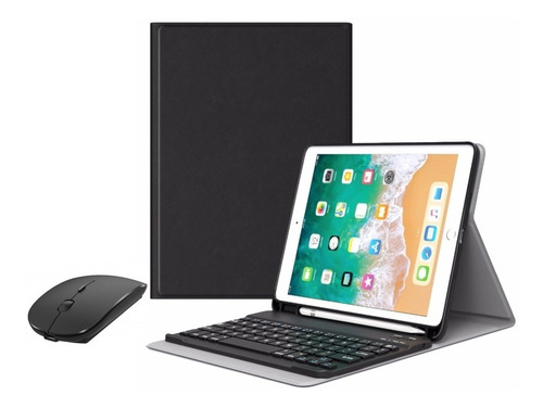 Funda Con Teclado Y Mouse Bluetooth Recargables Para iPad 7