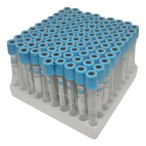 Tubos Prp Citrato De Sodio Al Vacio 3.8% 4.5ml 13x75 Celeste