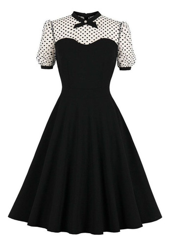 Vestido Para Mujer De Los Años 50 60 Rockabilly Pinup Hepbur