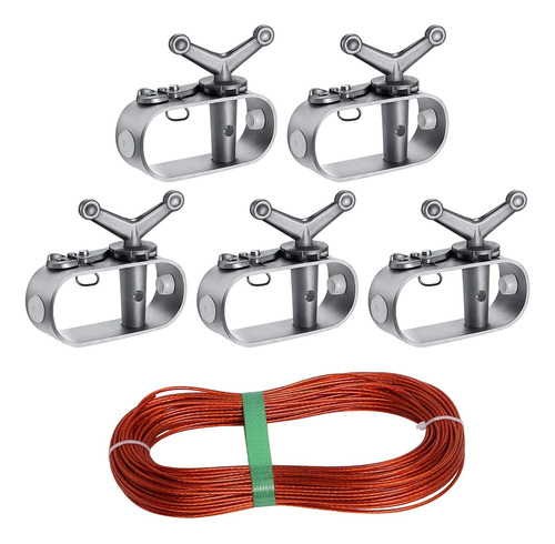 Cabrestante Para Cubierta De Piscina Cable Y 5 Cabrestantes