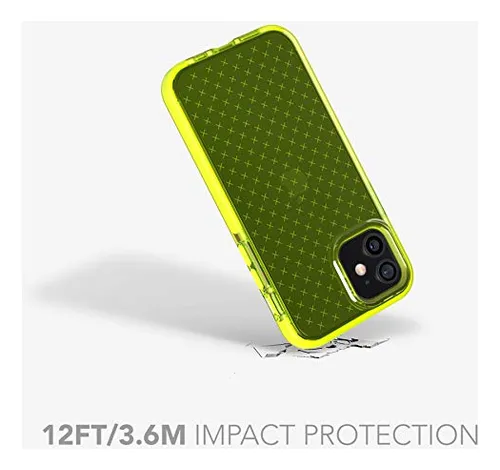 Funda Tech21 Evo Check Para iPhone 12 Pro Max, Amarilla Lumi