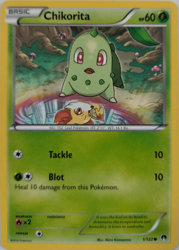 Pokémon Tcg Chikorita 1/122