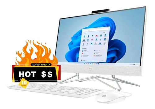 Computadora Hp All In One Blanca Intel 16gb Ram Ssd 512gb 22 (Usado)