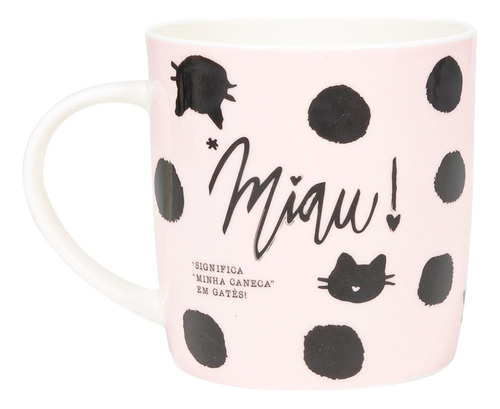 Caneca Gatinha Rosa Miau Uatt