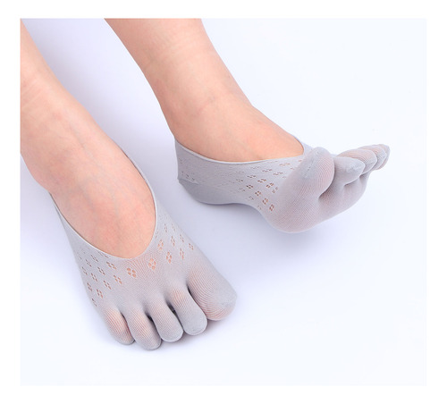 1 Juego De 5 Pares De Calcetines De Corte Bajo De Silicona T