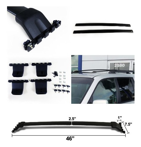 Spec-d Tuning Rrb-plt09bk Honda Pilot Negro Aluminio Roof