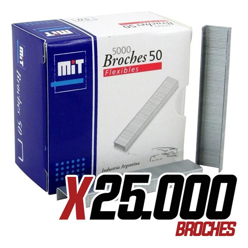 Broche Mit Abrochadora Mit 50 X5000 - Pack X 25.000 Broches