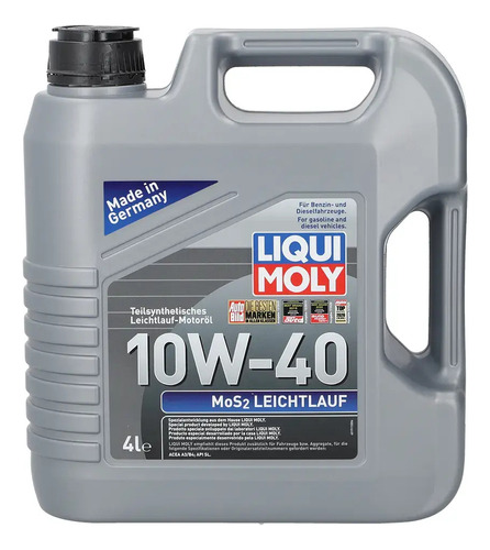 Aceite Motor Mos2 Leichtlauf 10w-40 4 Lt