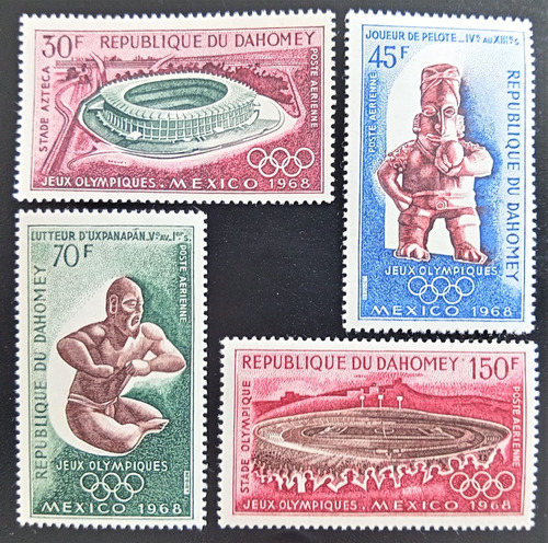 Dahomey Arte Deportes, Serie Yv A85-a88 Año 1968 Mint L18972