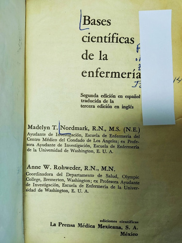 Libro Bases Científicas De La Enfermería Nordmark 179e1