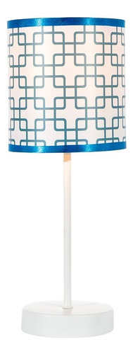 Lámpara Mesa Moderno Azul E27 40w 1 Luz Color de la estructura Blanco Color de la pantalla Azul claro