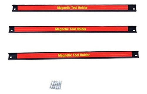 Goplus 3 Pcs 18 Herramienta Magnetica Holder Bar Organizado