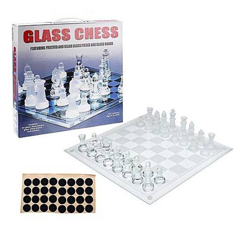 Ajedrez De Vidrio 34,5 X 34,5 Cm Regalo Ideal Glass Chess