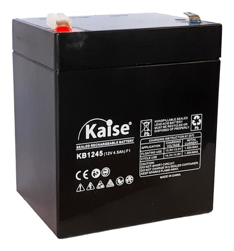 Batería De Gel Kaise 12v 4.5a P/ Alarmas Y Otros Power On