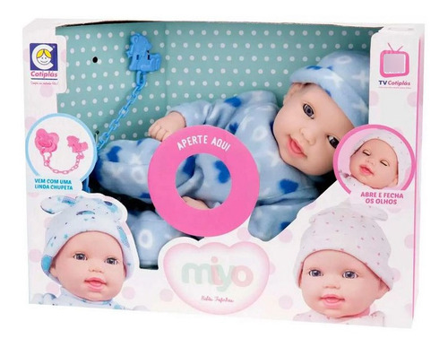 Muñeco Bebé Miyo Con Gorro Y Chupete