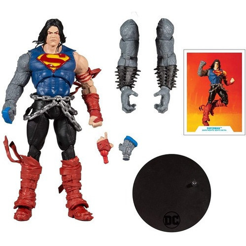 Imagen 8 de 8 de Mcfarlane Figura Superman Death Metal Articulada Dc Superman Multiverso Escala 18cm Original