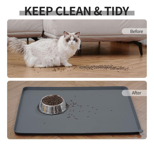 Tapete De Silicona Impermeable Para Perro Y Gato