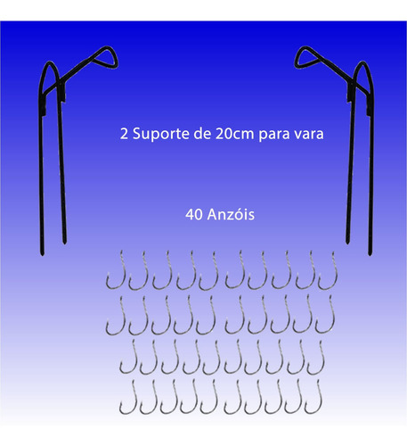 Imagem 4 de 5 de Conjunto 2 Varas Pesca Com 2 Molinetes Artigos De Pesca