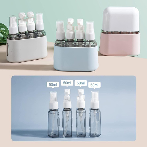 Juego De 8 Botellas De Viaje De Silicona, Accesorio