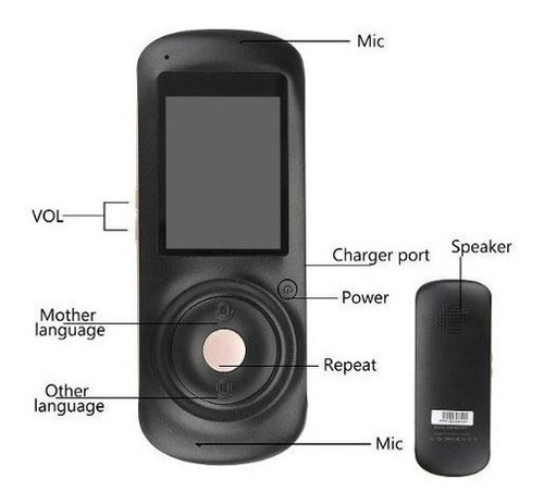 Traductor Instantáneo Con Voz Inteligente 2.4 Pulgadas