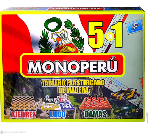 Monopolio 8 En 1 / Ajedrez-dama-ludo--escalera-tic Tac