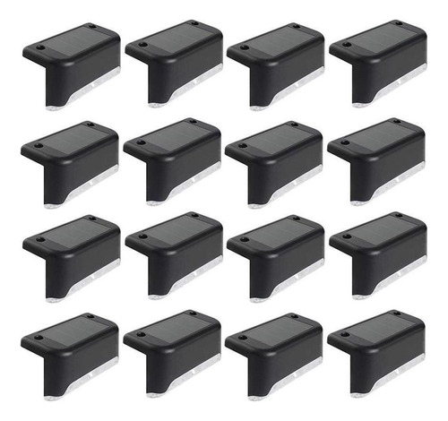 16pcs Lámpara Solar Led Camino Escalera Exterior Impermeable