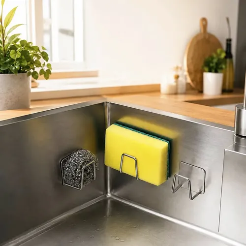 Suporte Porta Esponja Premium Organizador Pia Inox Inox