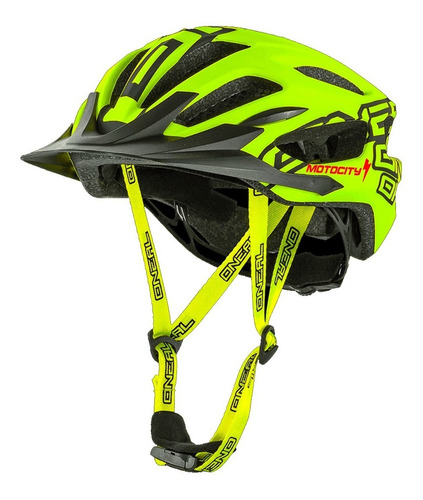 Casco Bicicleta Mtb Downhill Oneal Q Rl Amarillo/ Negro Mate