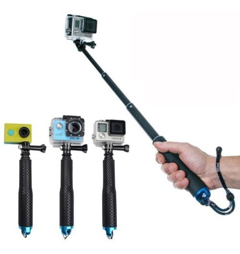 Poste De Selfie Stick Monopie Mano Impermeable Para Gopro He